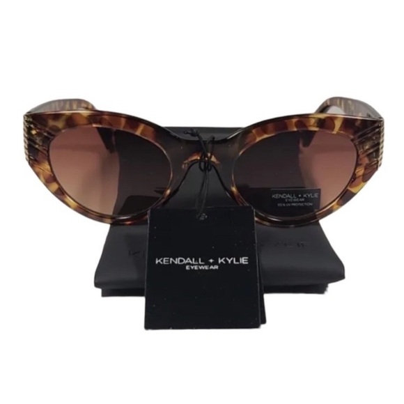 KENDALL + KYLIE Amber Demi Cat Eye Frame Alexandra Designer Sunglasses w/Pouch - Picture 3 of 10